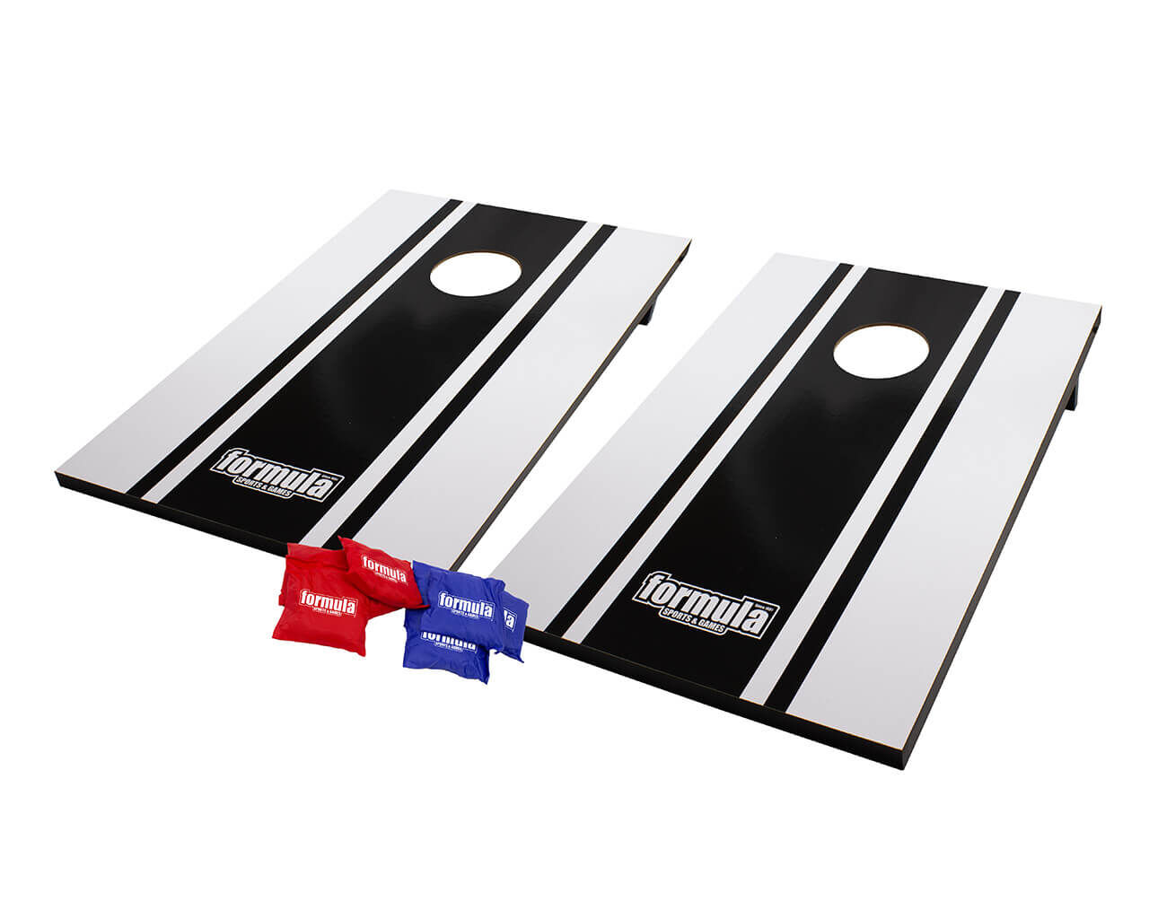 Formula Sports Cornhole Boards & Corn Bags Toss Wooden Game Twin Set