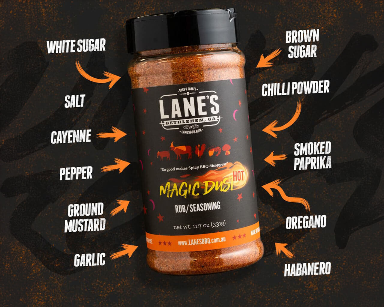 Lanes BBQ - Magic Dust Hot BBQ Rub, , hi-res