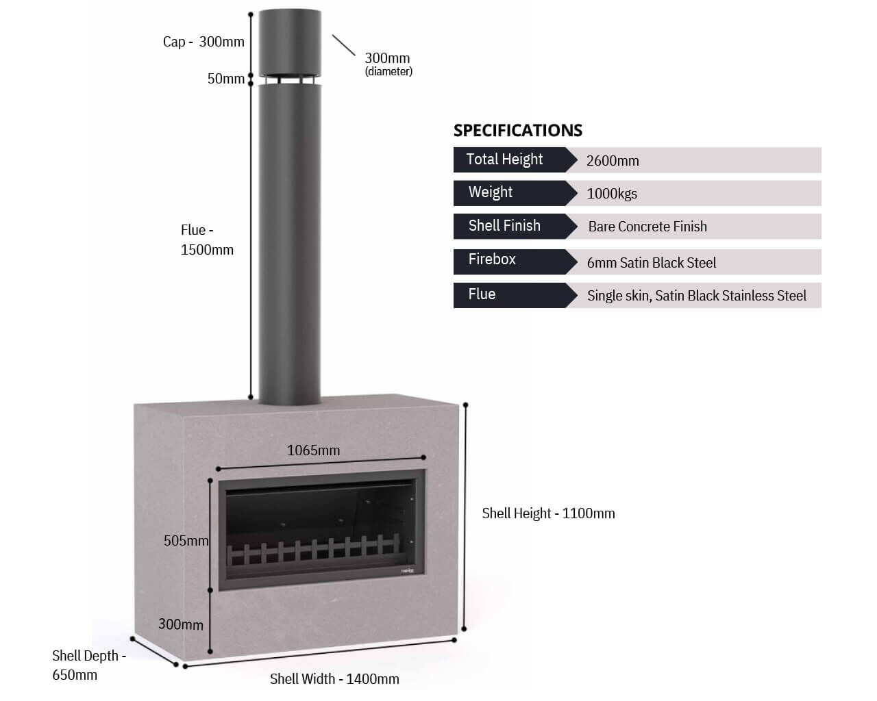 Trendz Mini Burton Outdoor Fireplace, , hi-res