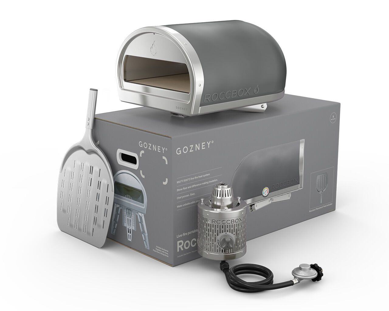 Gozney Roccbox Portable Pizza Oven - Grey, Grey, hi-res