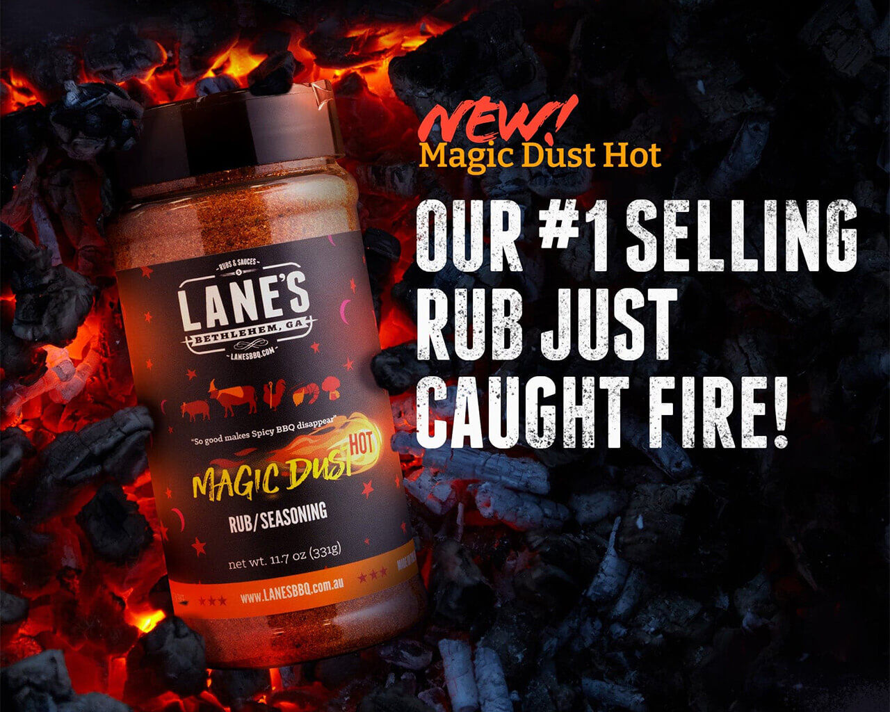 Lanes BBQ - Magic Dust Hot BBQ Rub, , hi-res