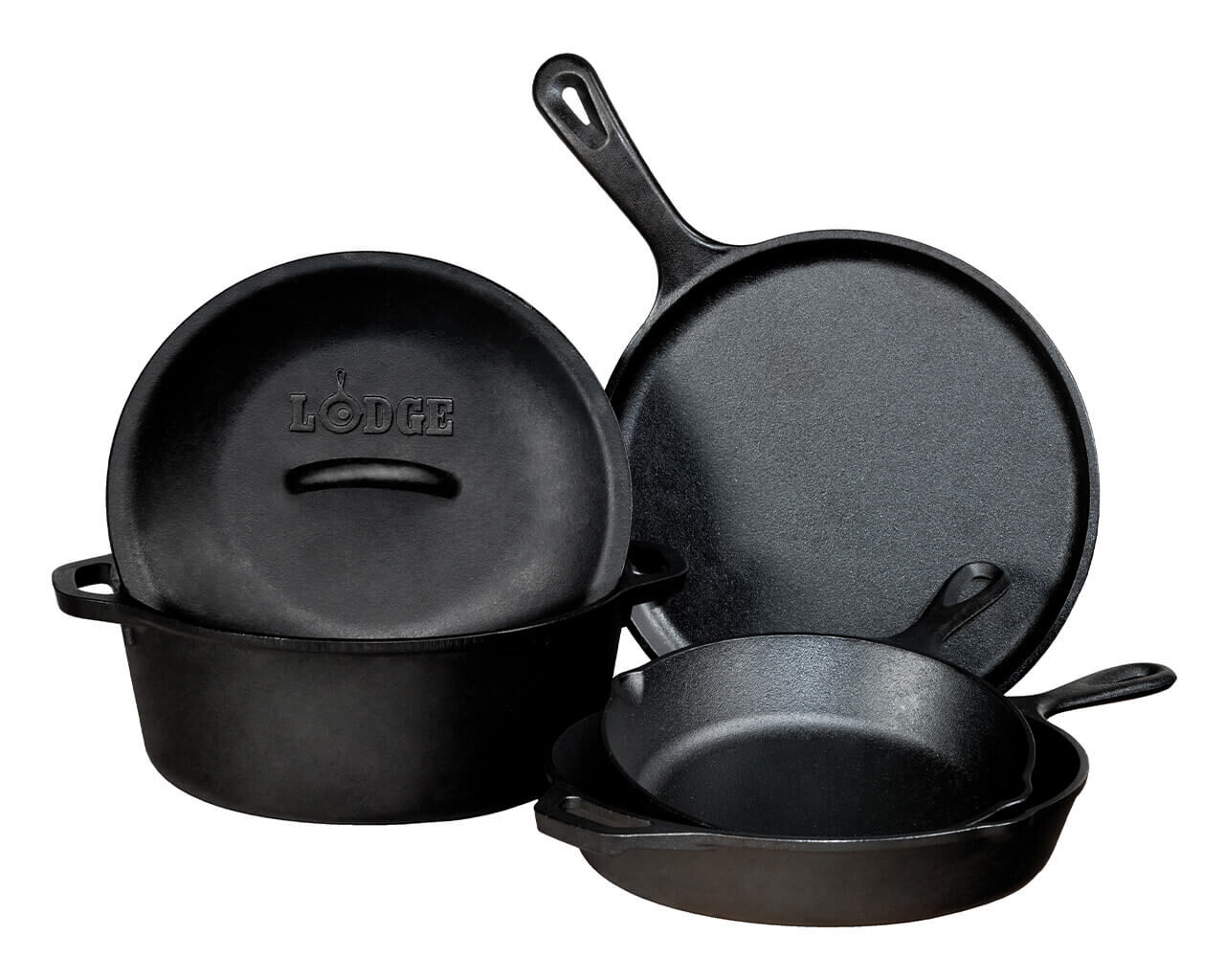 Lodge Seasoned Cast Iron 5 Piece Set