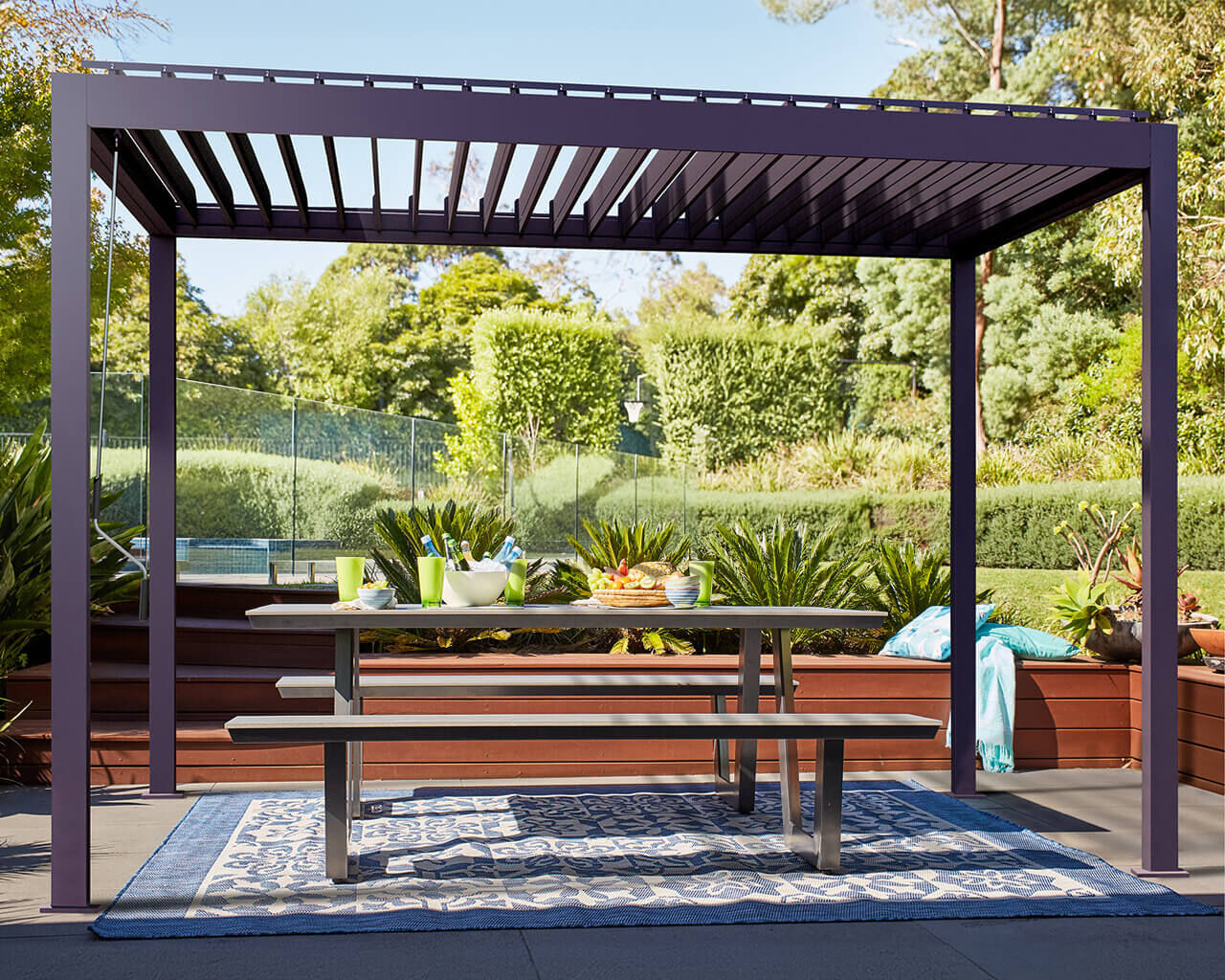 Coolaroo Fairhaven Semi-Permanent Louvred Gazebo - 3 x 3.6m, , hi-res