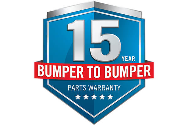 15-Year ‘Bumper to Bumper’ Warranty

                            