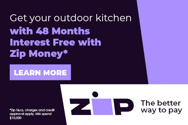 Get your outdoor kitchen within 48 months with zip money!