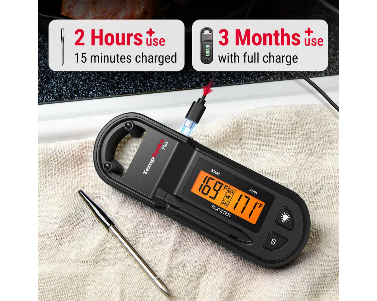 ThermoPro TP971 TempSpike Plus Wireless Meat Thermometer, , hi-res image number null