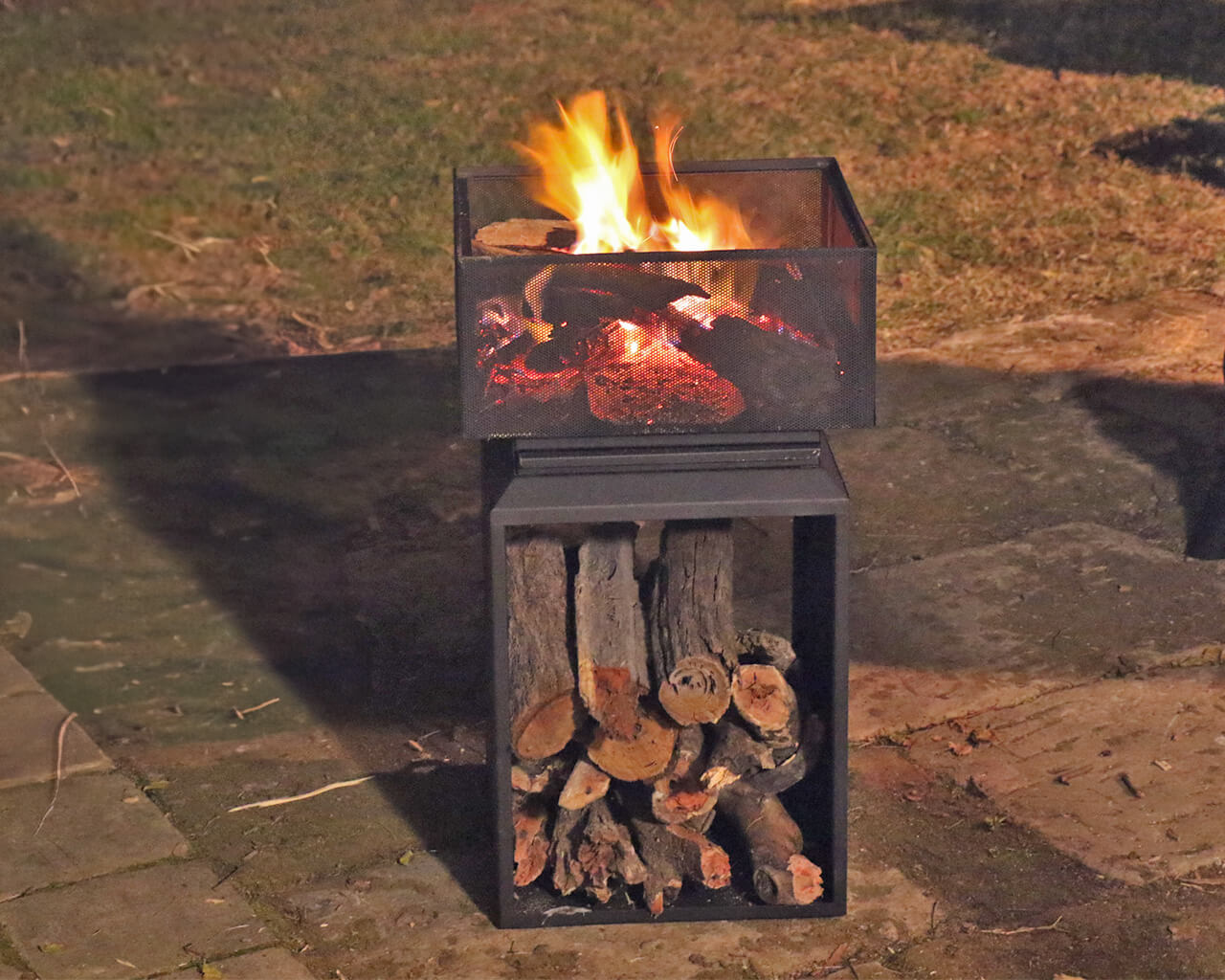 Maxiheat Stacker Firepit with Wood Storage, , hi-res image number null