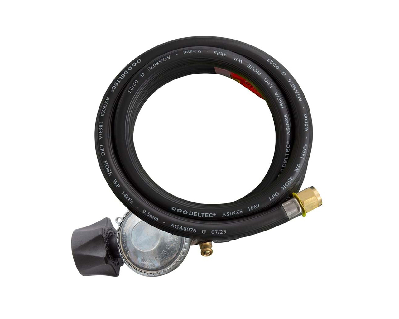 Gasmate PVC Hose & Regulator - 1500mm (LCC27 TO 5/8" UNF (3/8" SAE)), , hi-res image number null