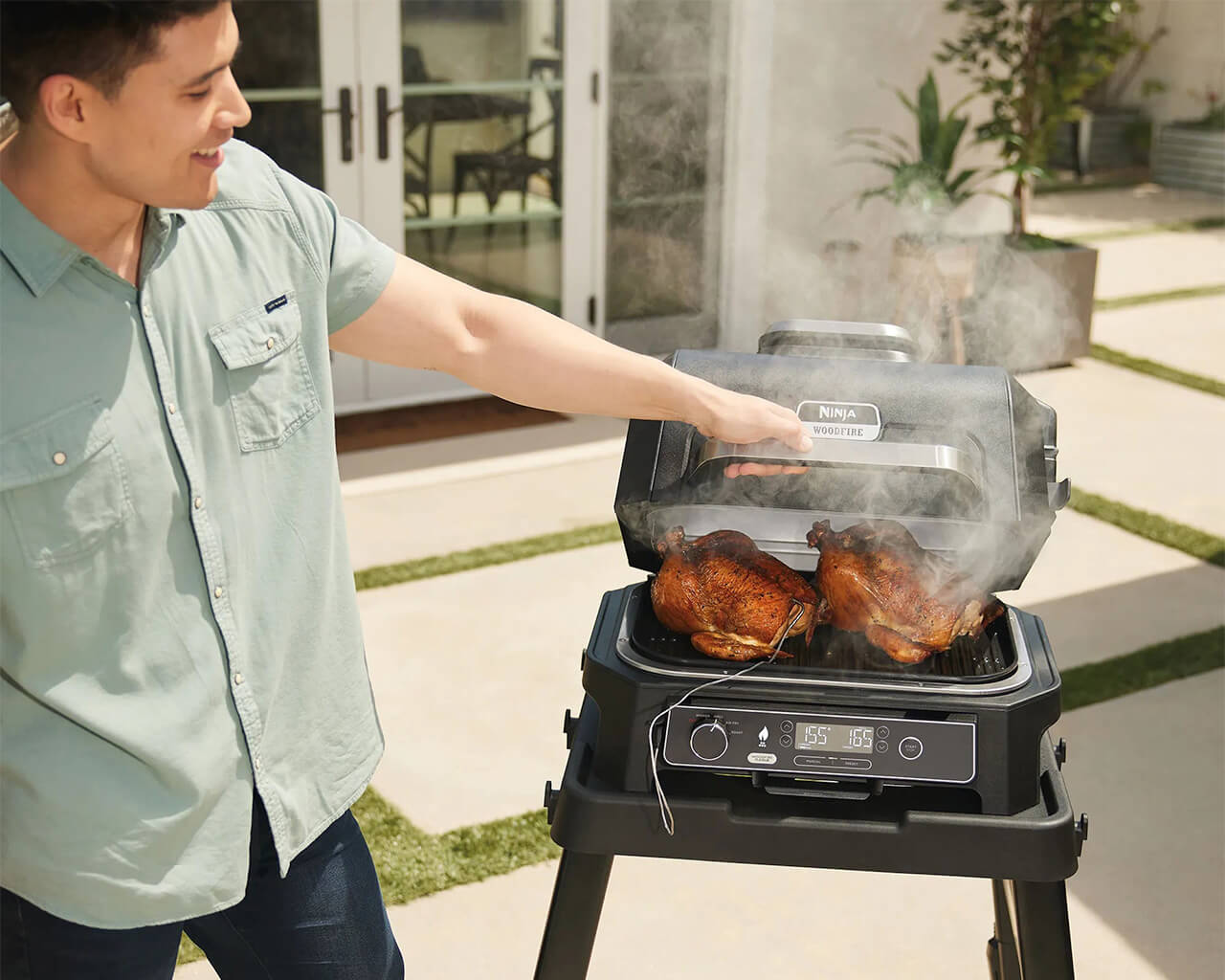 Ninja Woodfire Pro XL Outdoor Electric BBQ Grill & Smoker, , hi-res image number null