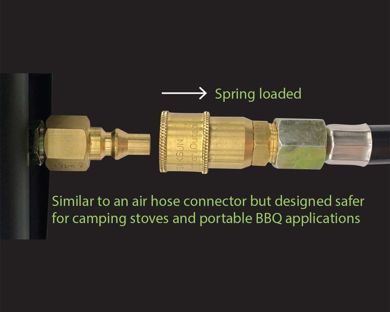 Gasmate 3/8 SAE Quick Connect Fitting, , hi-res image number null