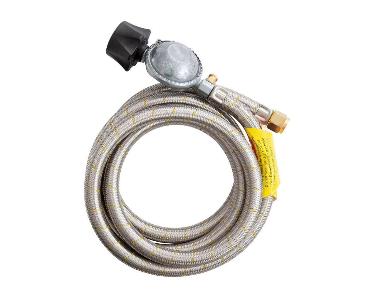 Gasmate Braided Hose & Regulator - 2000mm (LCC27 TO 5/8" UNF (3/8" SAE)), , hi-res image number null