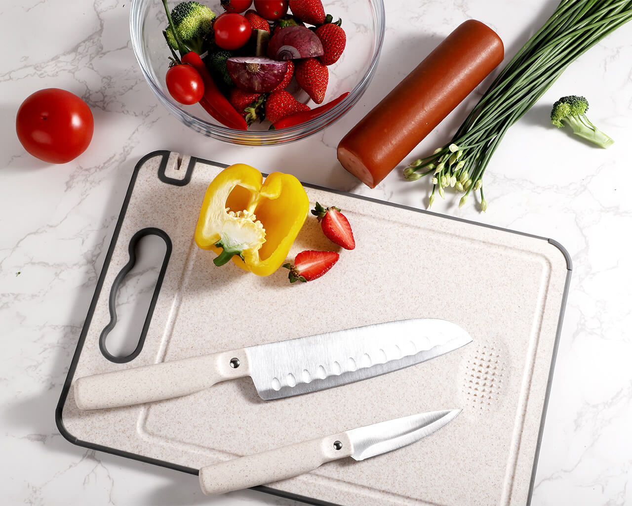 Pro Smoke 3pc Defrosting Board and Knife Set, , hi-res image number null