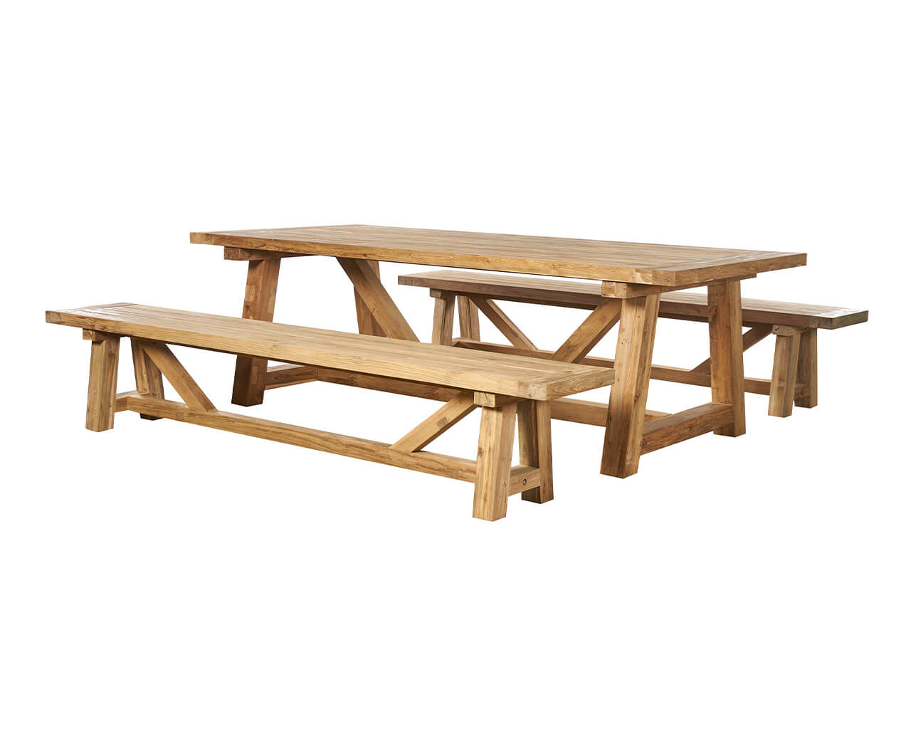 New Holland 3 Piece Teak Bench Setting, , hi-res image number null