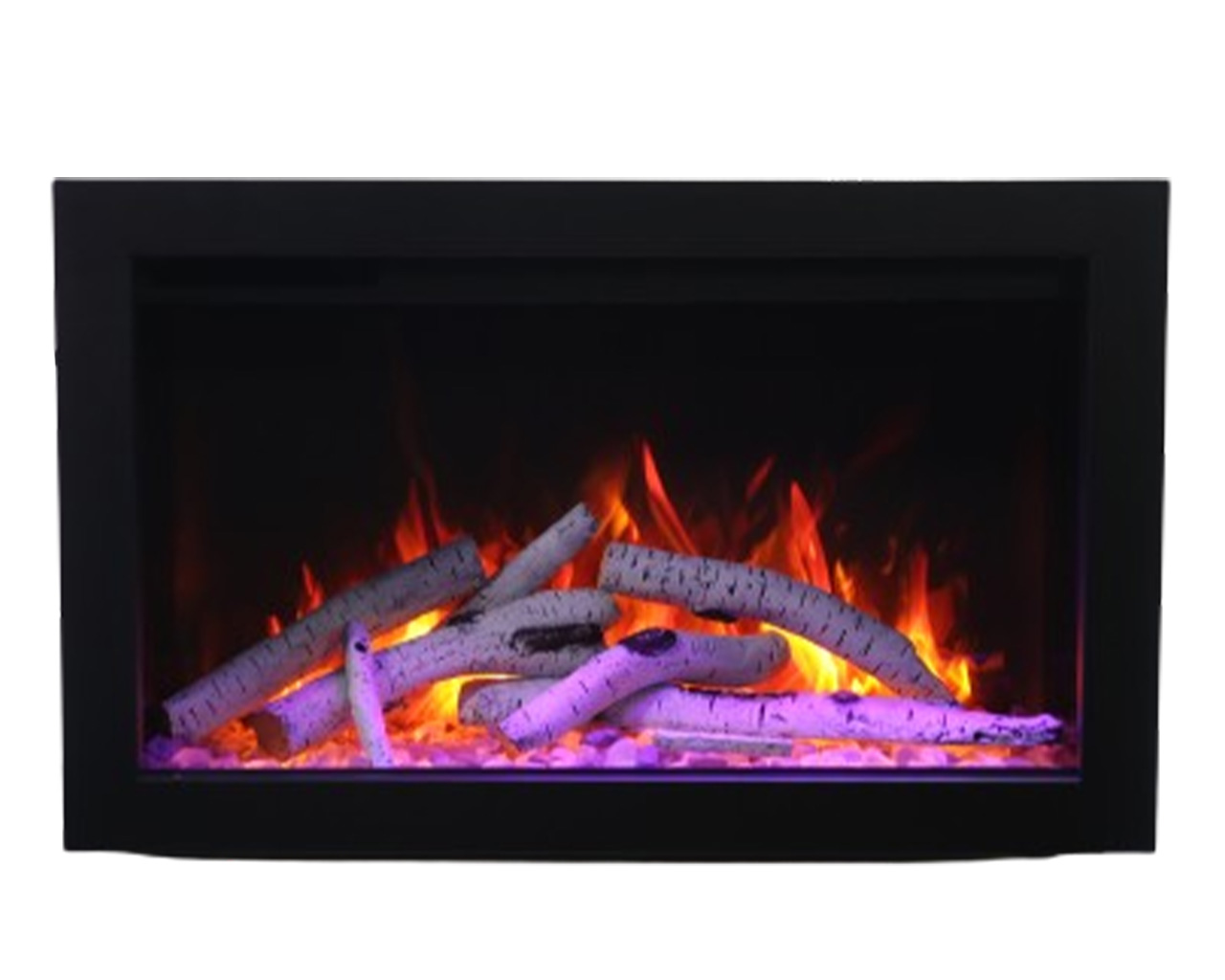 Amantii Smart 26” Fireplace – includes a steel trim, glass inlay, 10 piece log set with remote and cord, , hi-res image number null