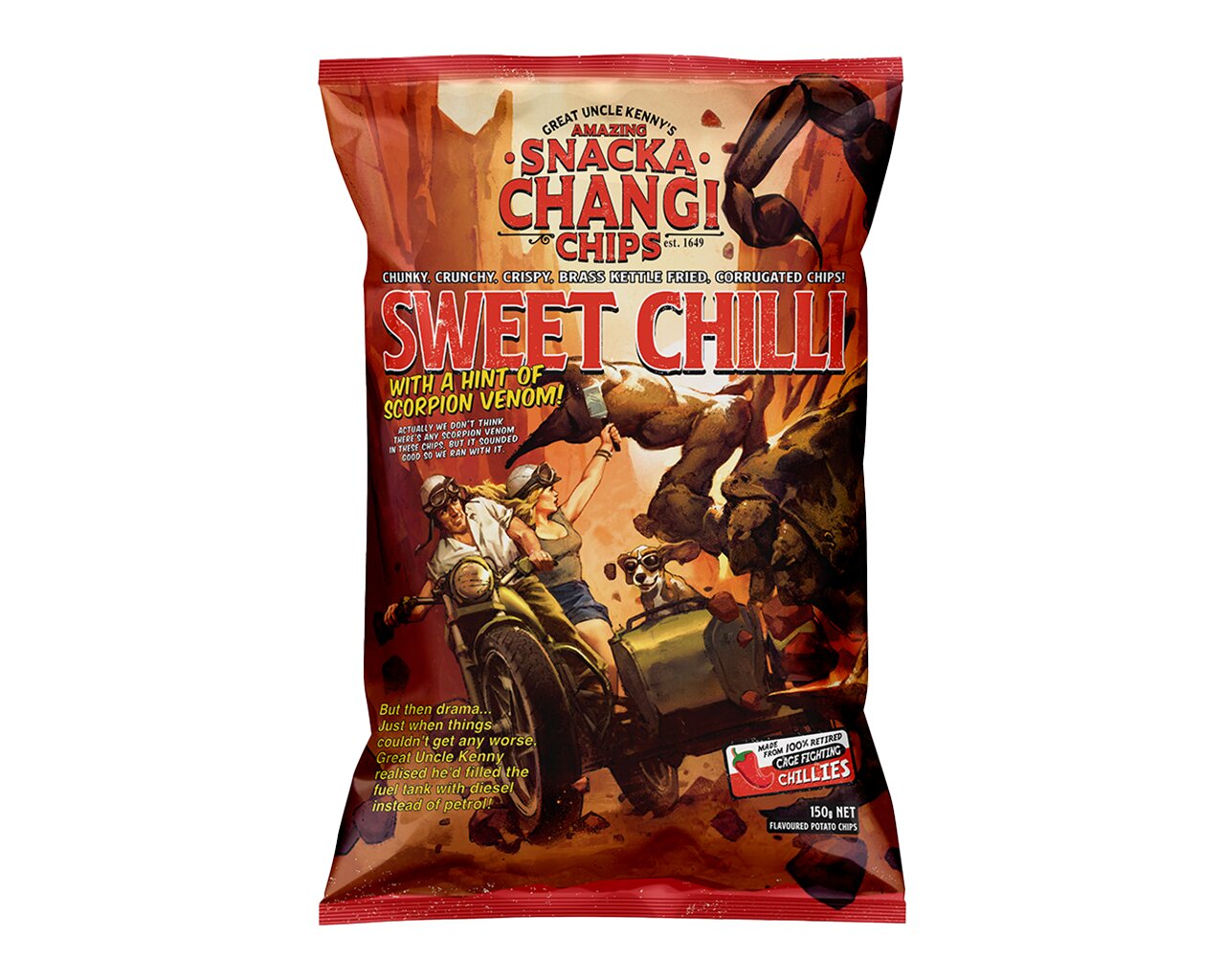 SnackaChangi Sweet Chilli Potato Chips 150g, , hi-res image number null