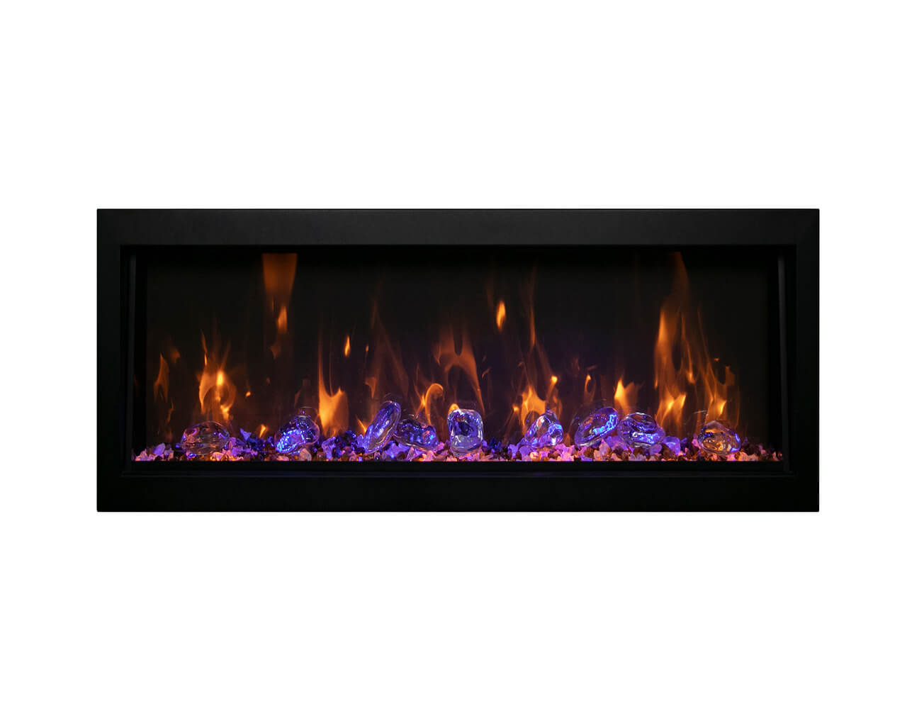 Amantii Smart 88″ Wide – Deep Indoor or Outdoor Electric Built-in only with Black Steel Surround, , hi-res image number null