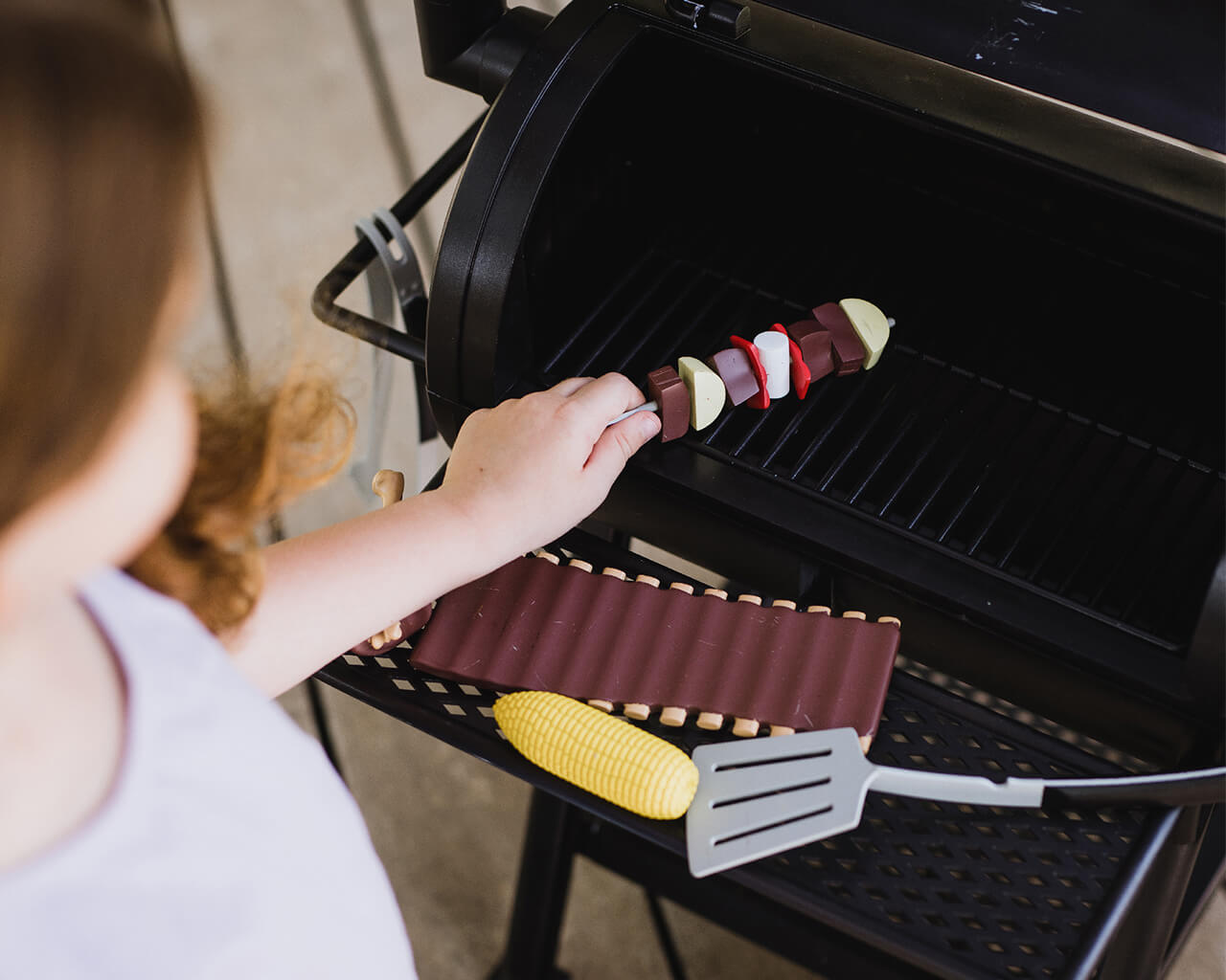 Oklahoma Joe's Kids Play Toy BBQ Smoker Set with Real Smoke Effect, , hi-res image number null