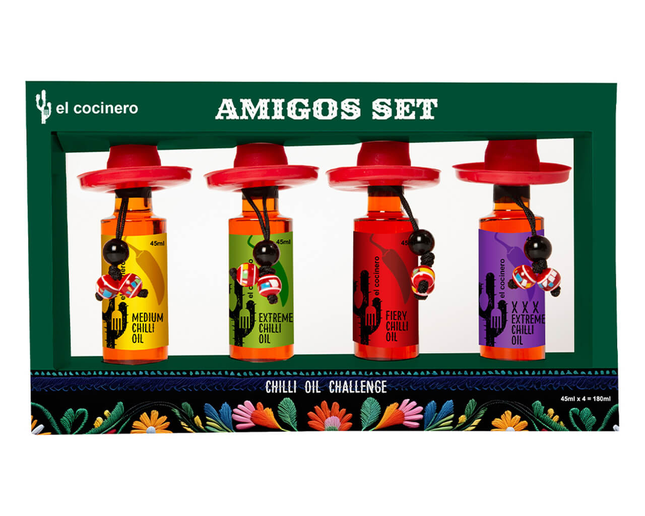 El Cocinero Amigo Chilli Oils 4 Pack, , hi-res image number null