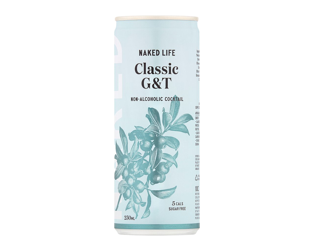 Naked Life Cocktail Classic Gin & Tonic 4 x 250ml, , hi-res image number null