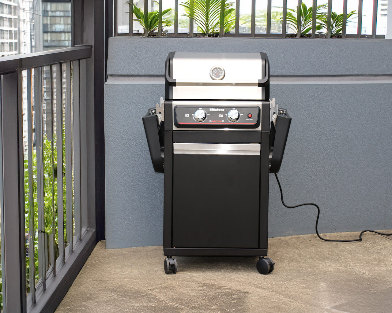 Billabong 2 Burner Electric BBQ on Cart, , hi-res image number null