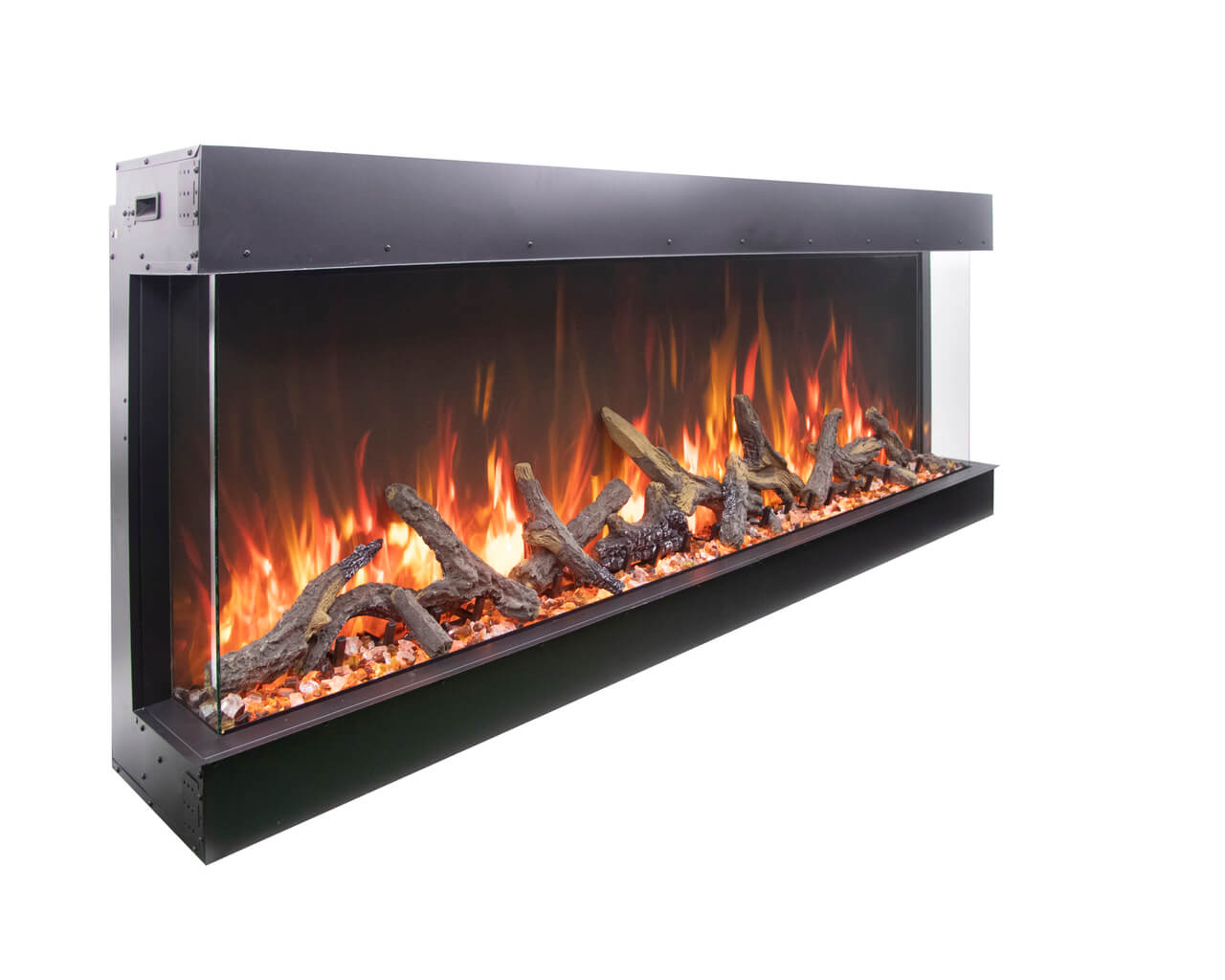 Amantii Smart 88" unit - 14 1/4" in depth 3 sided glass fireplace, , hi-res image number null