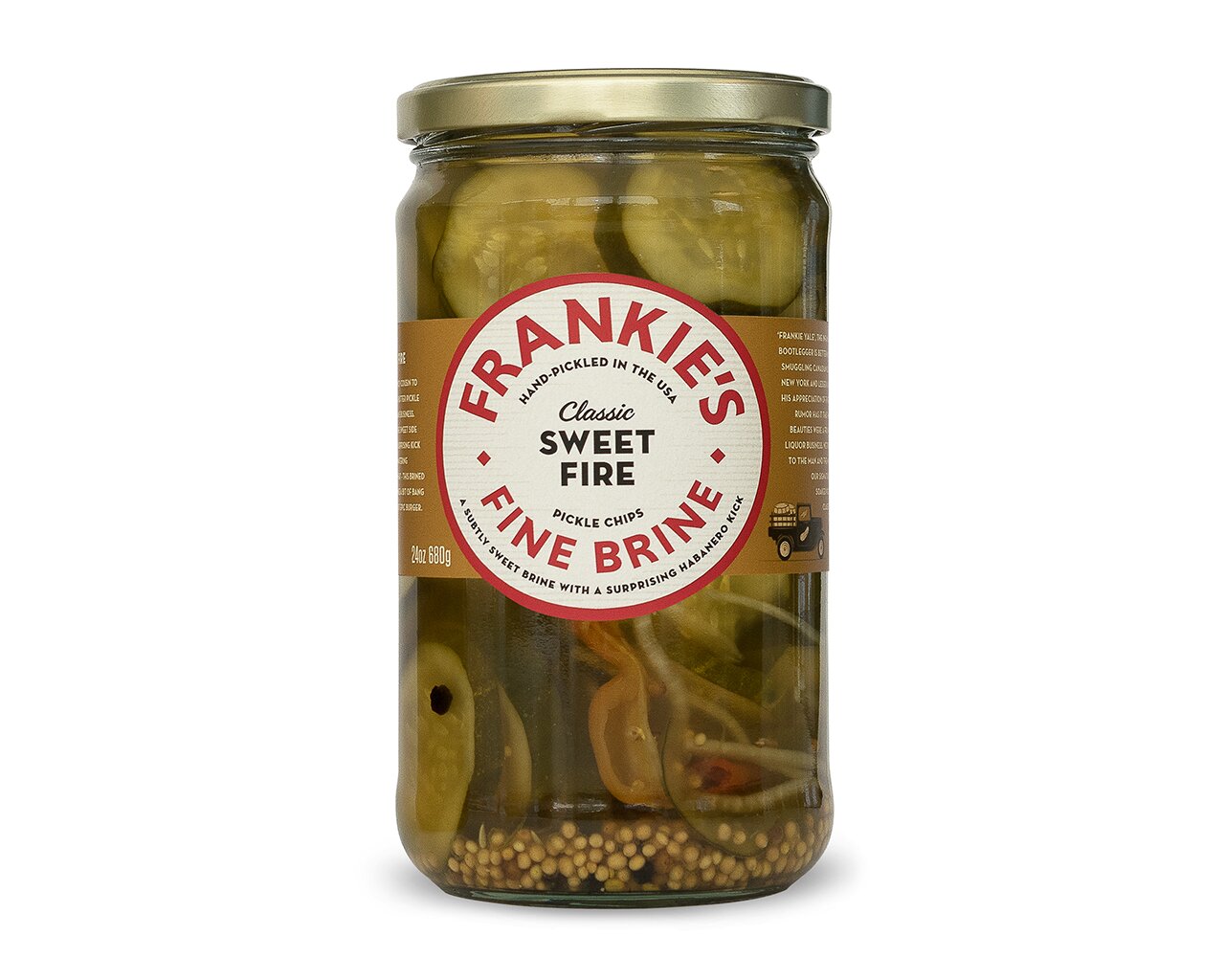 Frankie's Fine Brine Classic Sweet Fire Pickles 680g, , hi-res image number null