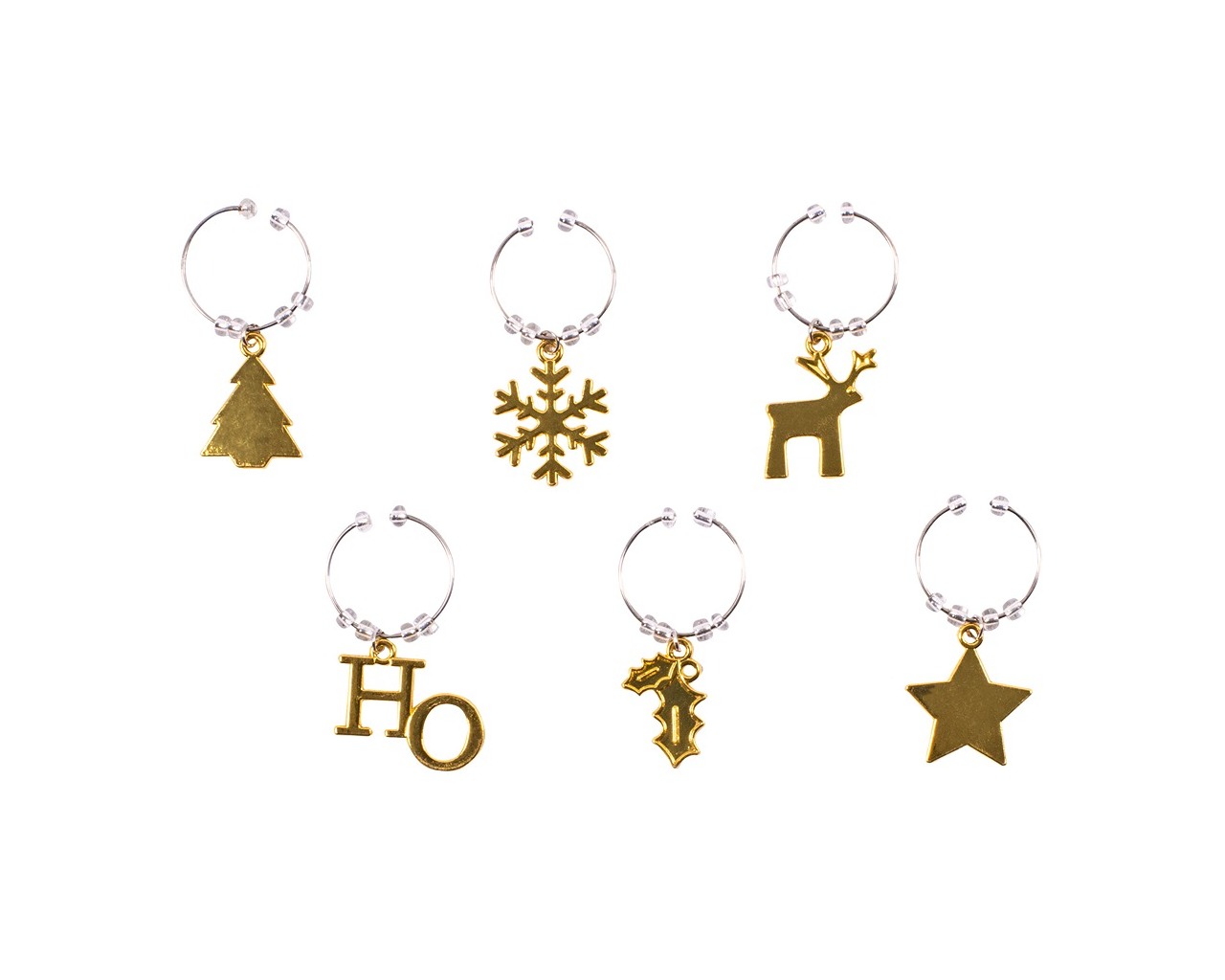 Avanti Wine Charms Golden Christmas, , hi-res image number null