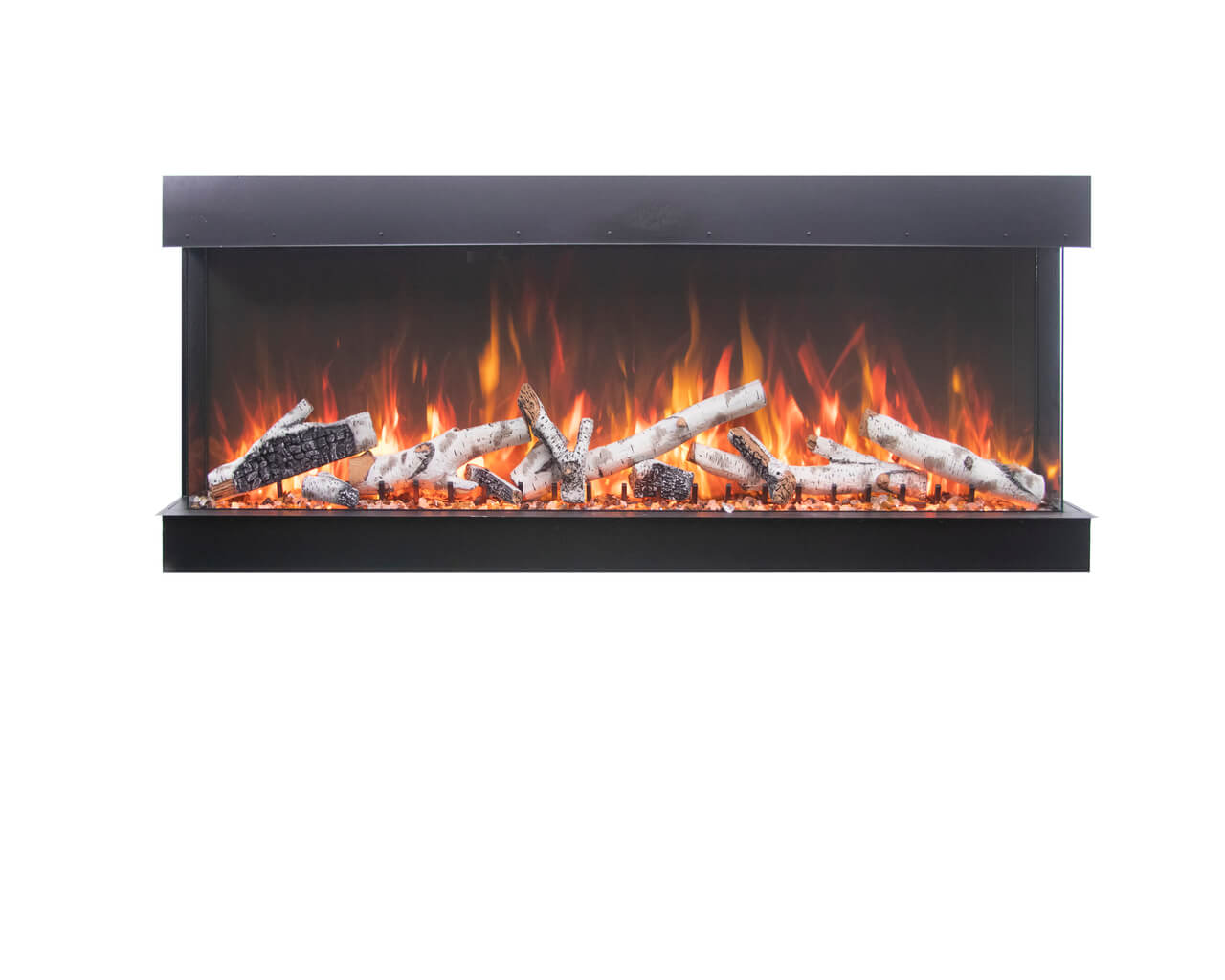 Amantii Smart 88" unit - 14 1/4" in depth 3 sided glass fireplace, , hi-res image number null