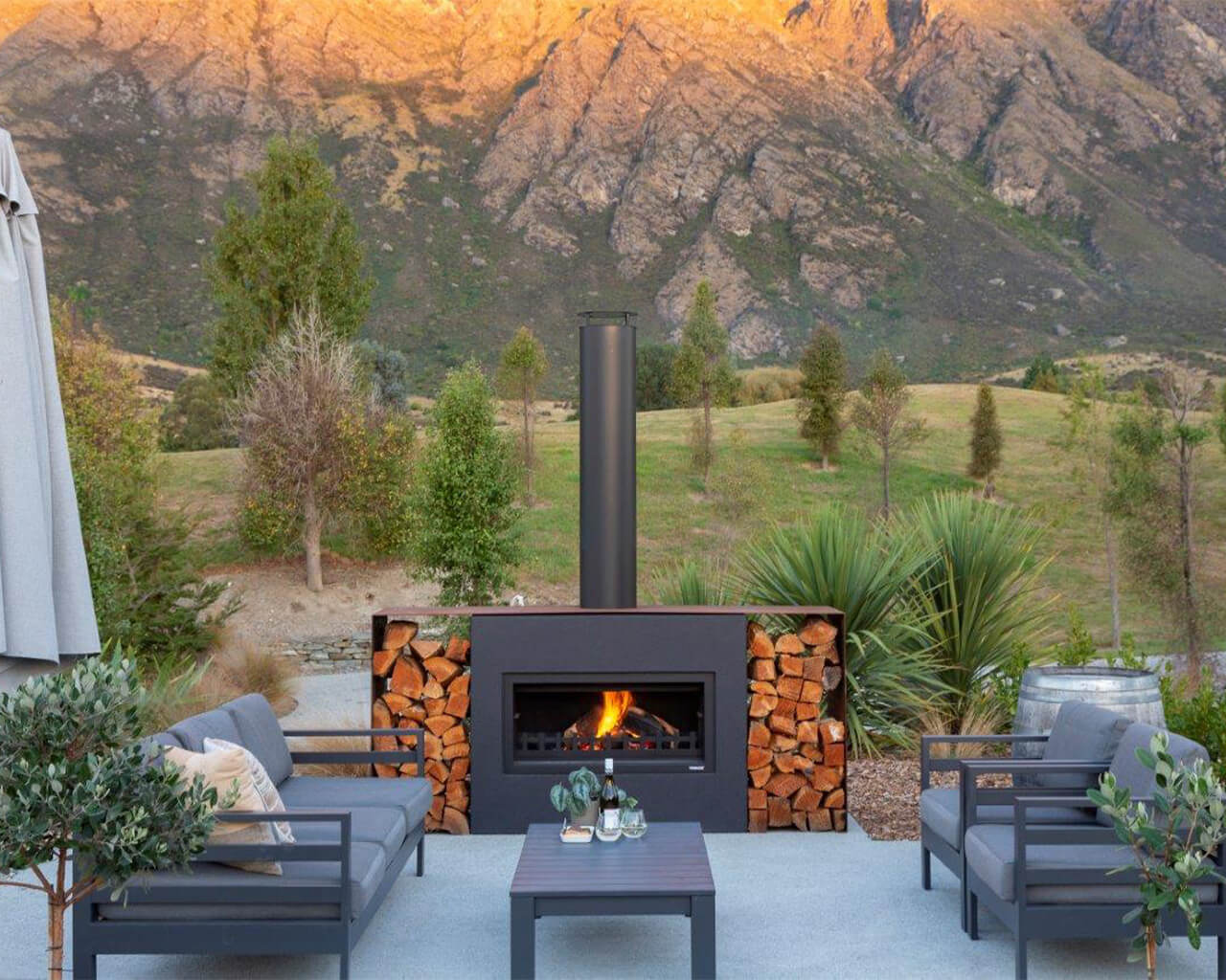 Trendz Mini Burton Outdoor Fireplace, , hi-res image number null