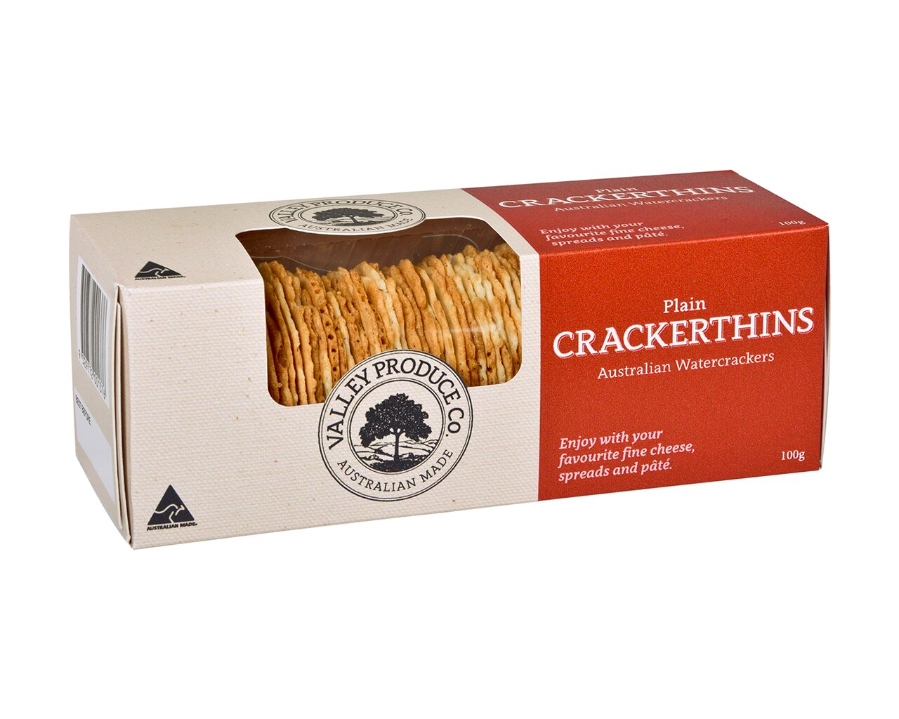 Valley Produce Company Plain Crackerthins 100g, , hi-res image number null