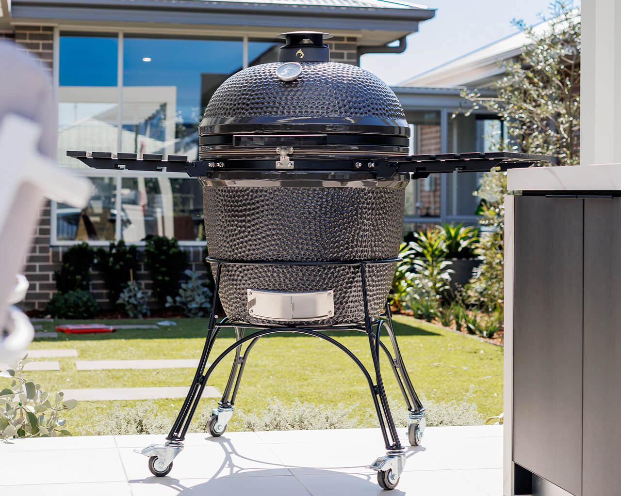 Firehawk Stringybark Kamado Ceramic Charcoal BBQ 68cm (27") - Grey, , hi-res image number null