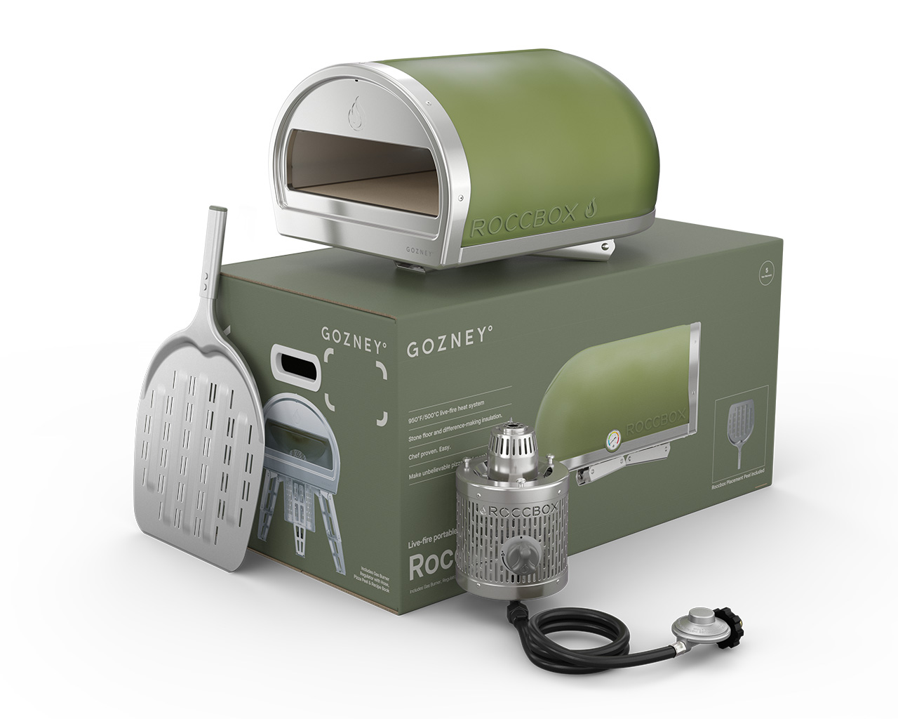 Gozney Roccbox Portable Pizza Oven - Olive, Olive, hi-res image number null
