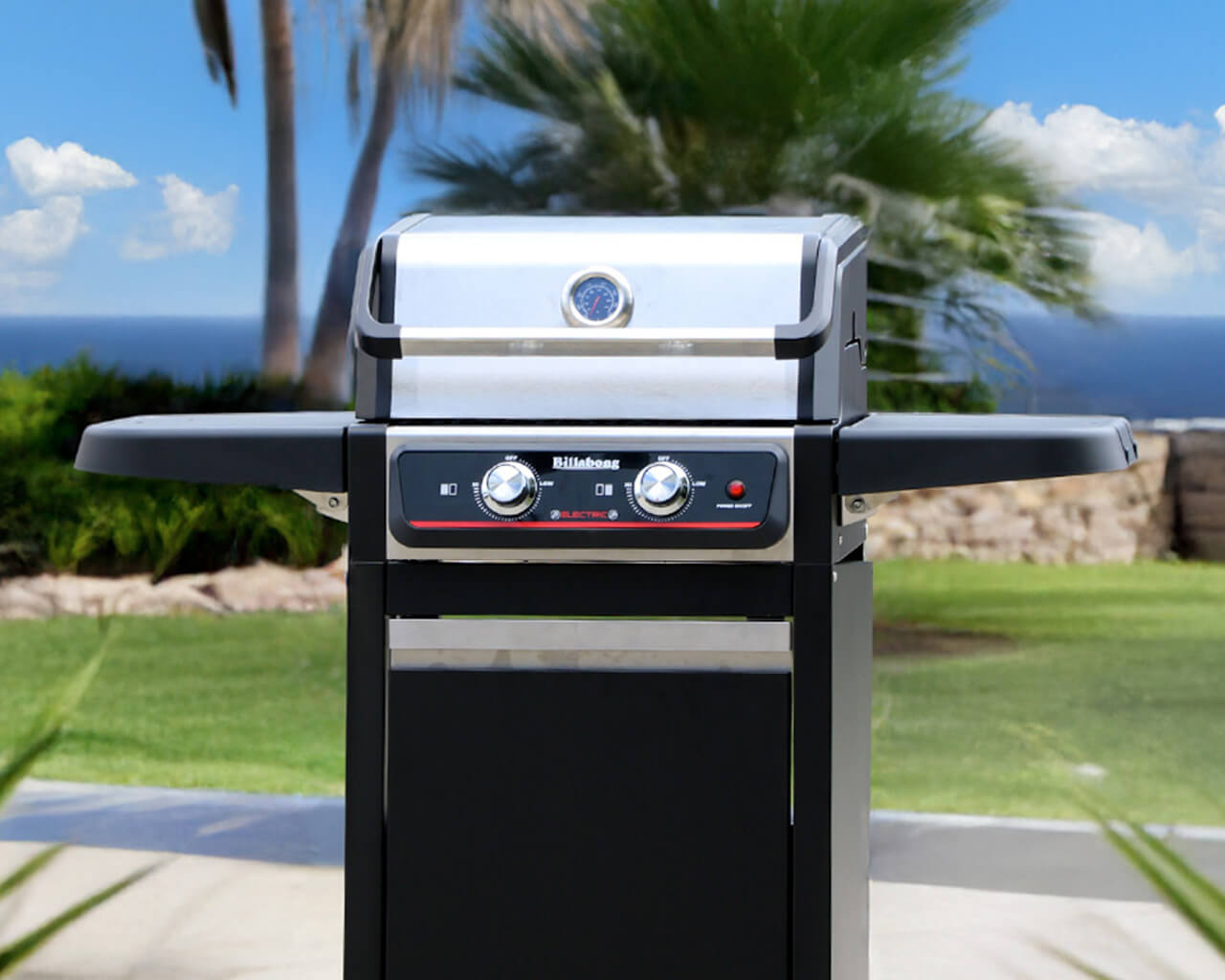 Billabong 2 Burner Electric BBQ on Cart, , hi-res image number null