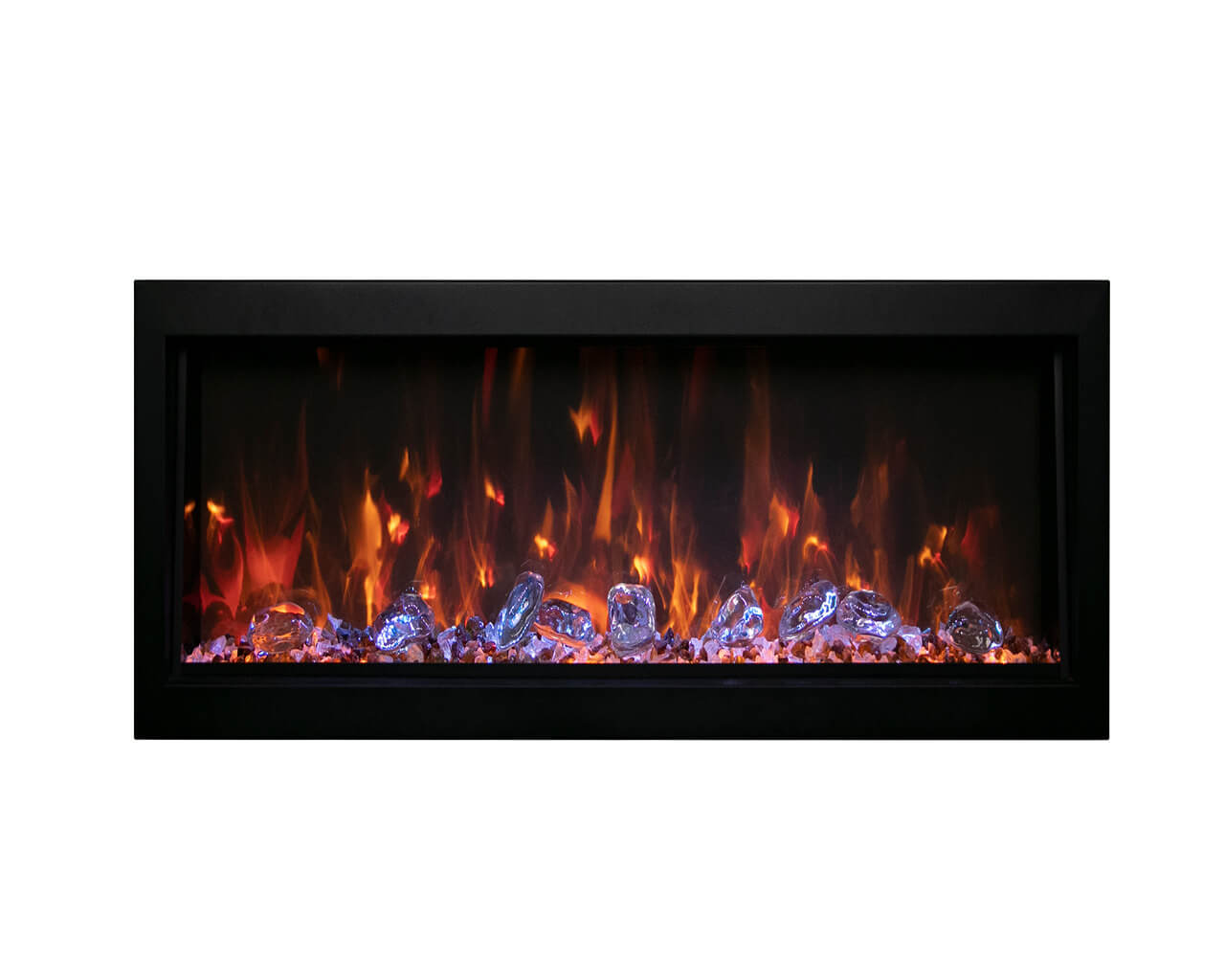 Amantii Smart 72″ Wide – Deep Indoor or Outdoor Electric Built-in only with Black Steel Surround, , hi-res image number null