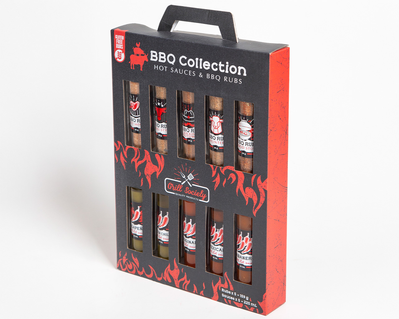 Grill Society 10 Piece BBQ Hot Sauces & BBQ Rubs Collection, , hi-res image number null