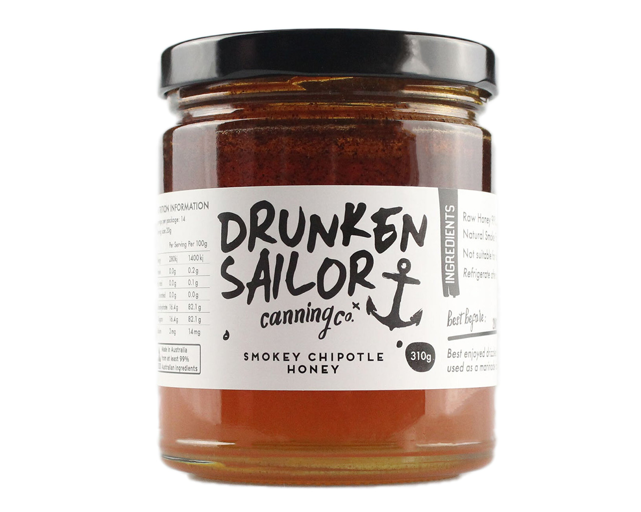 Drunken Sailor Smokey Chipotle Honey 310g, , hi-res image number null