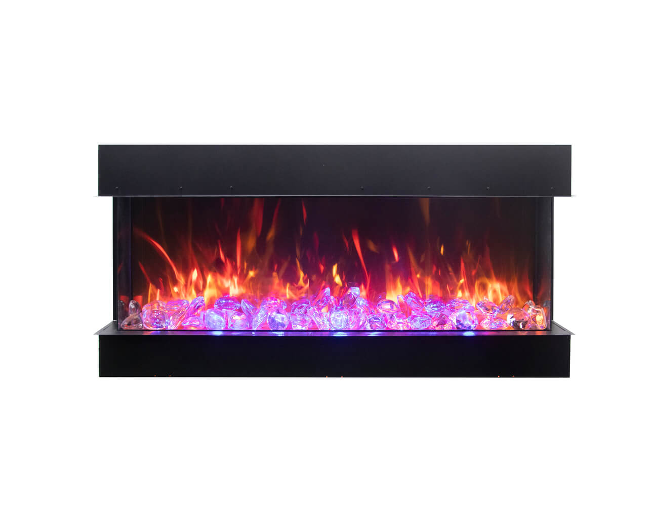 Amantii Smart 72" 3 sided glass electric fireplace Built-in only, , hi-res image number null