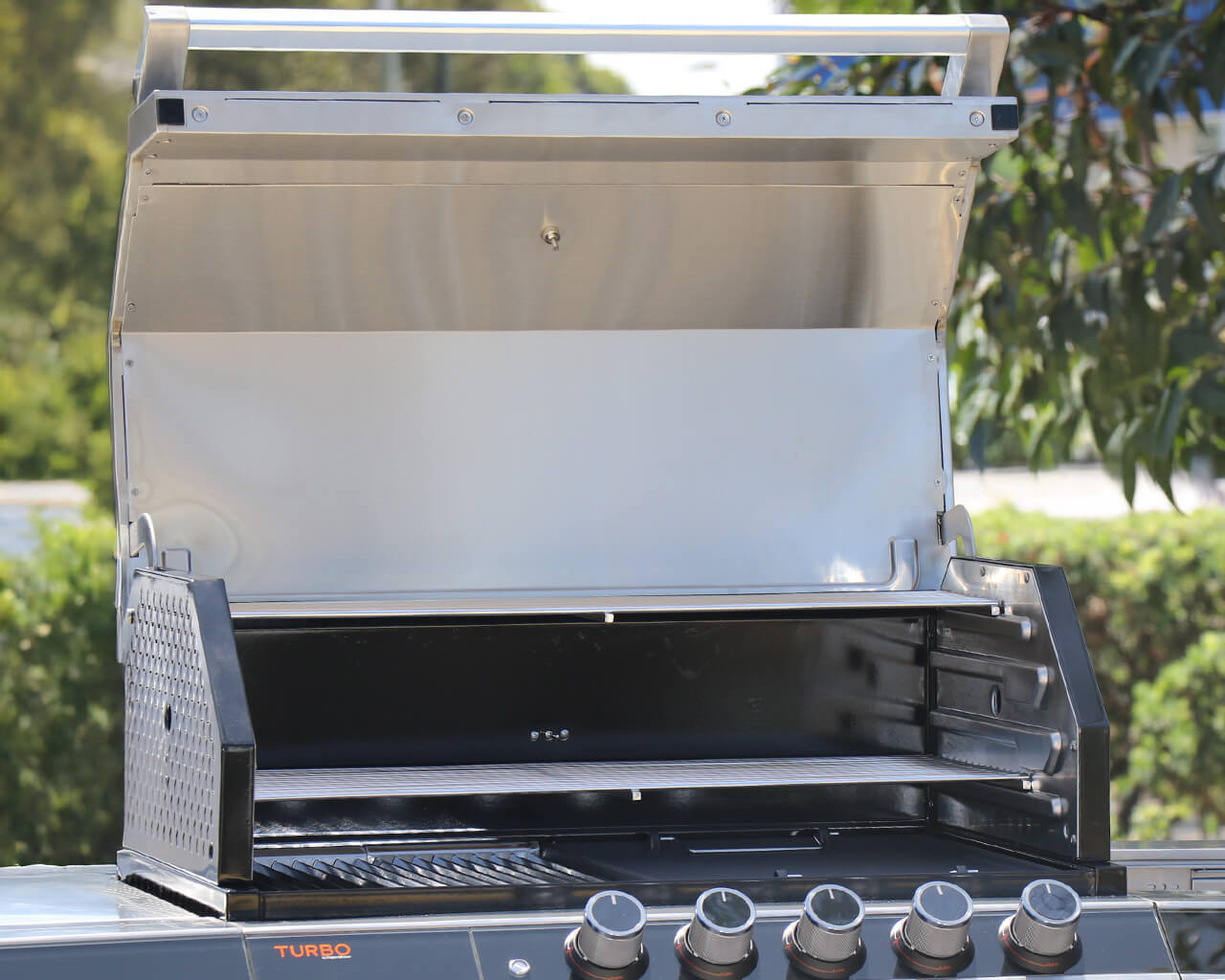 Ziegler & Brown Turbo Q Series Elite 5 Burner BBQ on Cart with Side Burner & Drawer, , hi-res image number null