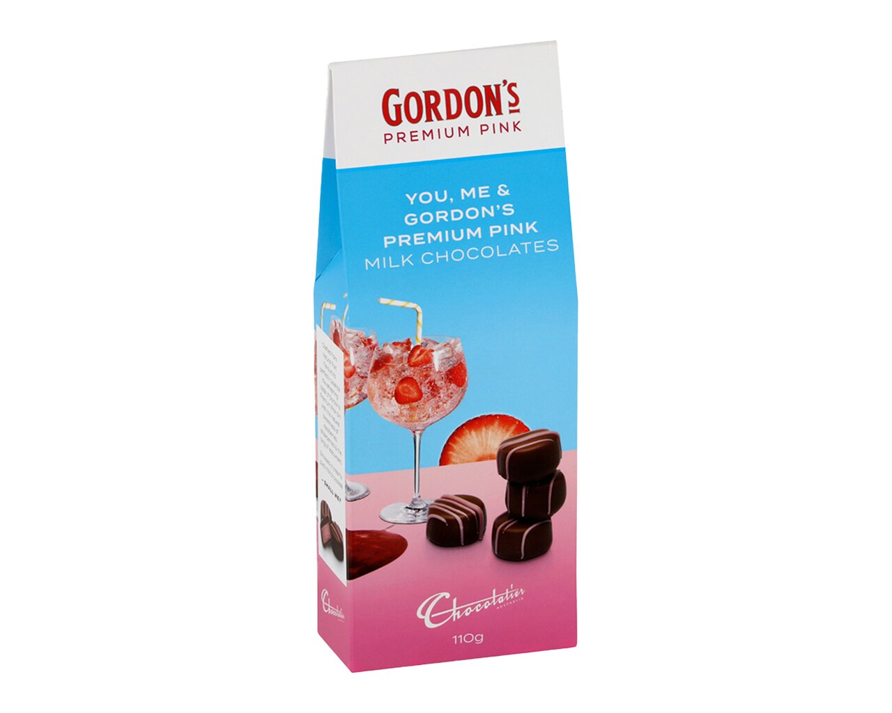 Chocolatier Gordon's Pink Gin Milk Chocolate Liqueur Truffles 110g, , hi-res image number null