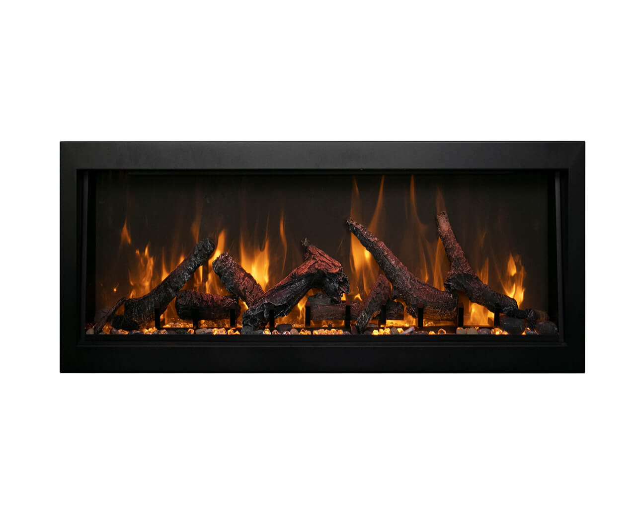 Amantii Smart 88″ Wide – Deep Indoor or Outdoor Electric Built-in only with Black Steel Surround, , hi-res image number null