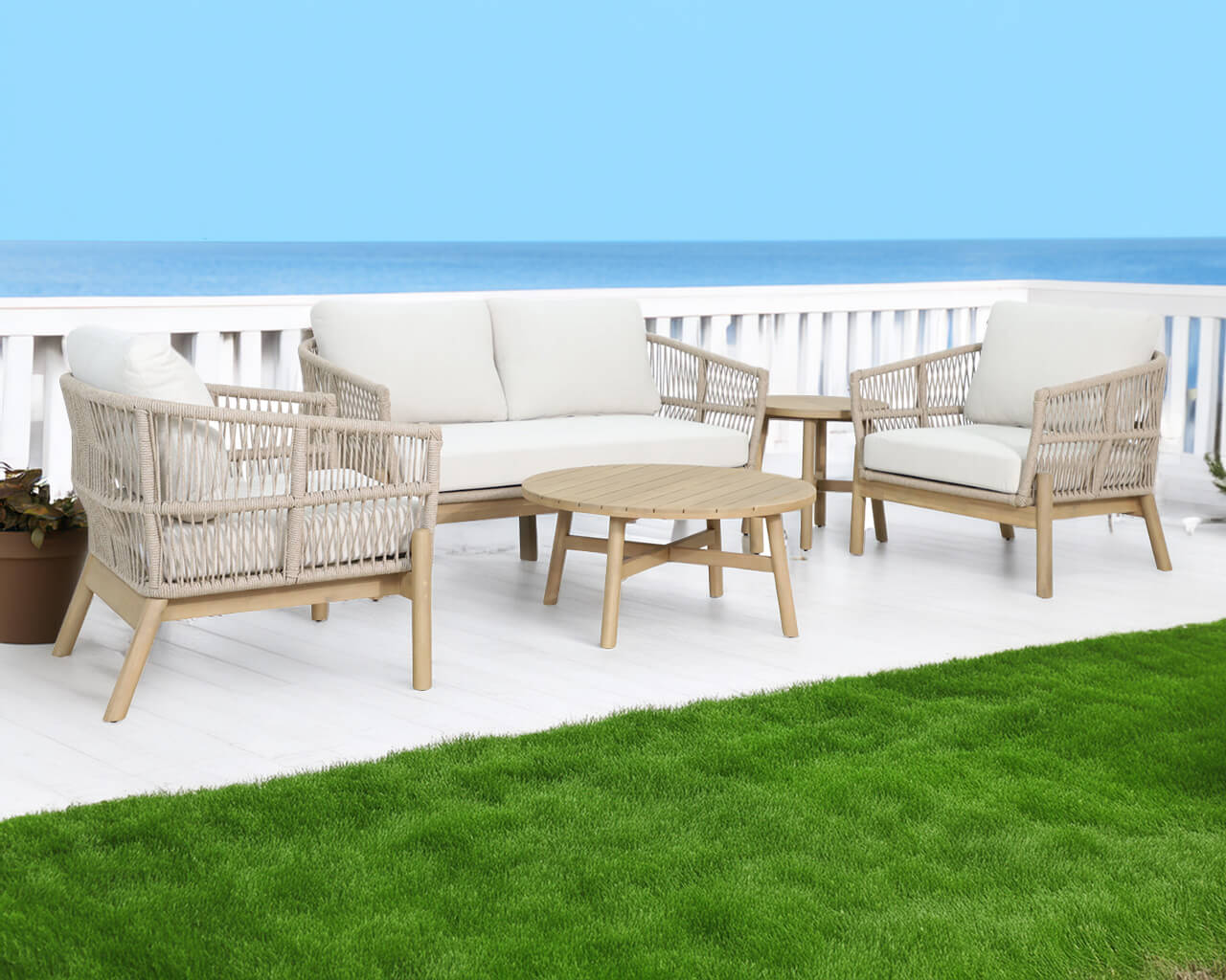 Lanai 4 Piece Lounge Setting, , hi-res image number null